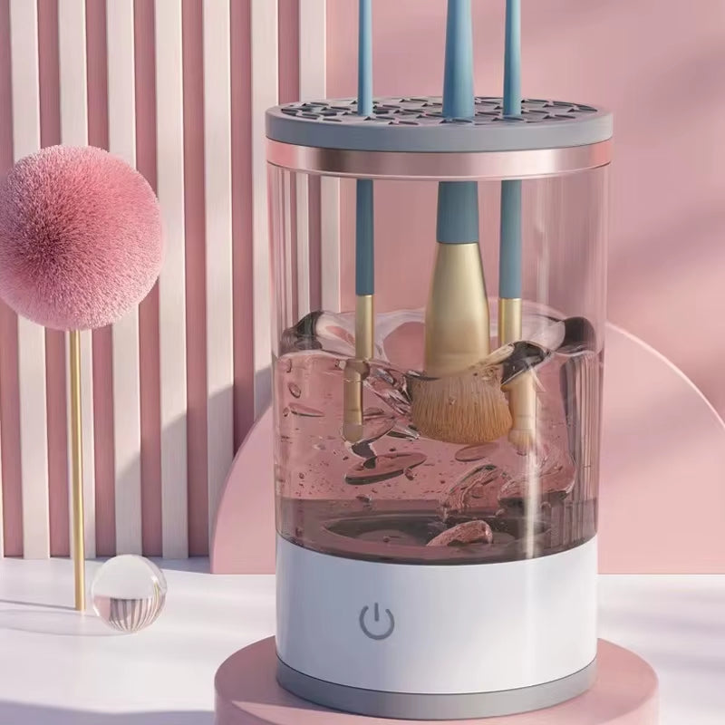 Transform Your Makeup Routine with the Automatic Rotating Makeup Brush Cleaner - Effortless One-Click Deep Cleaning for All Brush Types