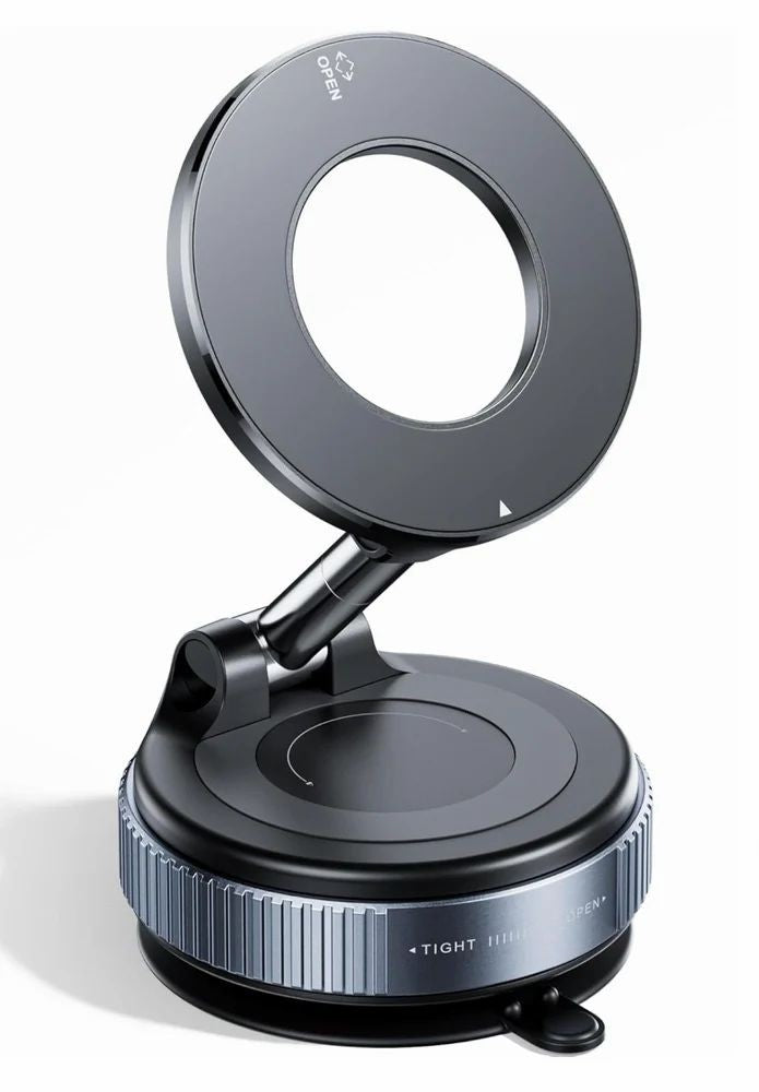 Revolutionary Magnetic Suction Cup Phone Holder - 360° Adjustable, Compact & Portable for All Smartphones - Perfect Car Mount Solution!