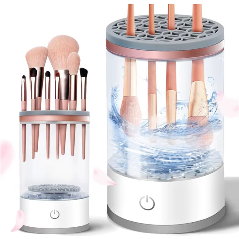 Transform Your Makeup Routine with the Automatic Rotating Makeup Brush Cleaner - Effortless One-Click Deep Cleaning for All Brush Types