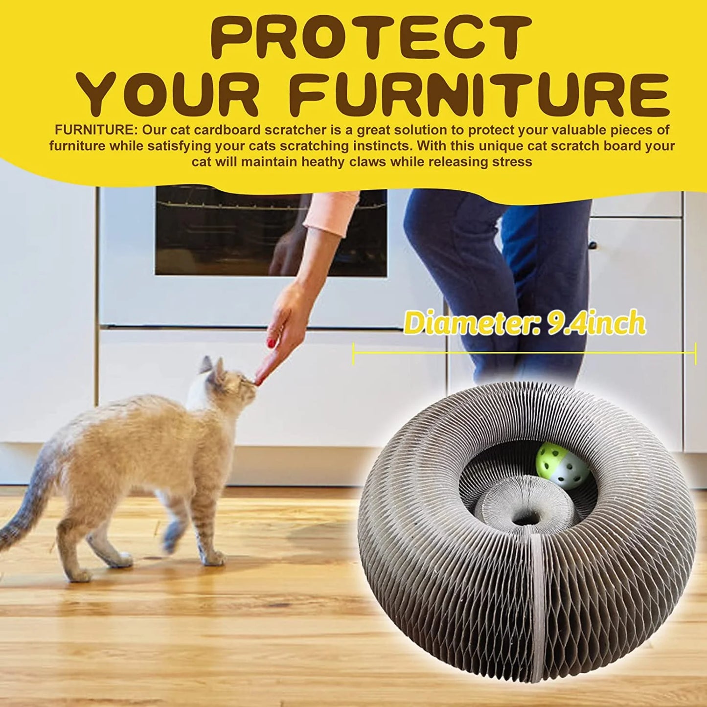 Interactive Cat Scratch Organ Board - Engaging Toy with Ball, Claw Grinding Surface, and Climbing Frame for Kittens