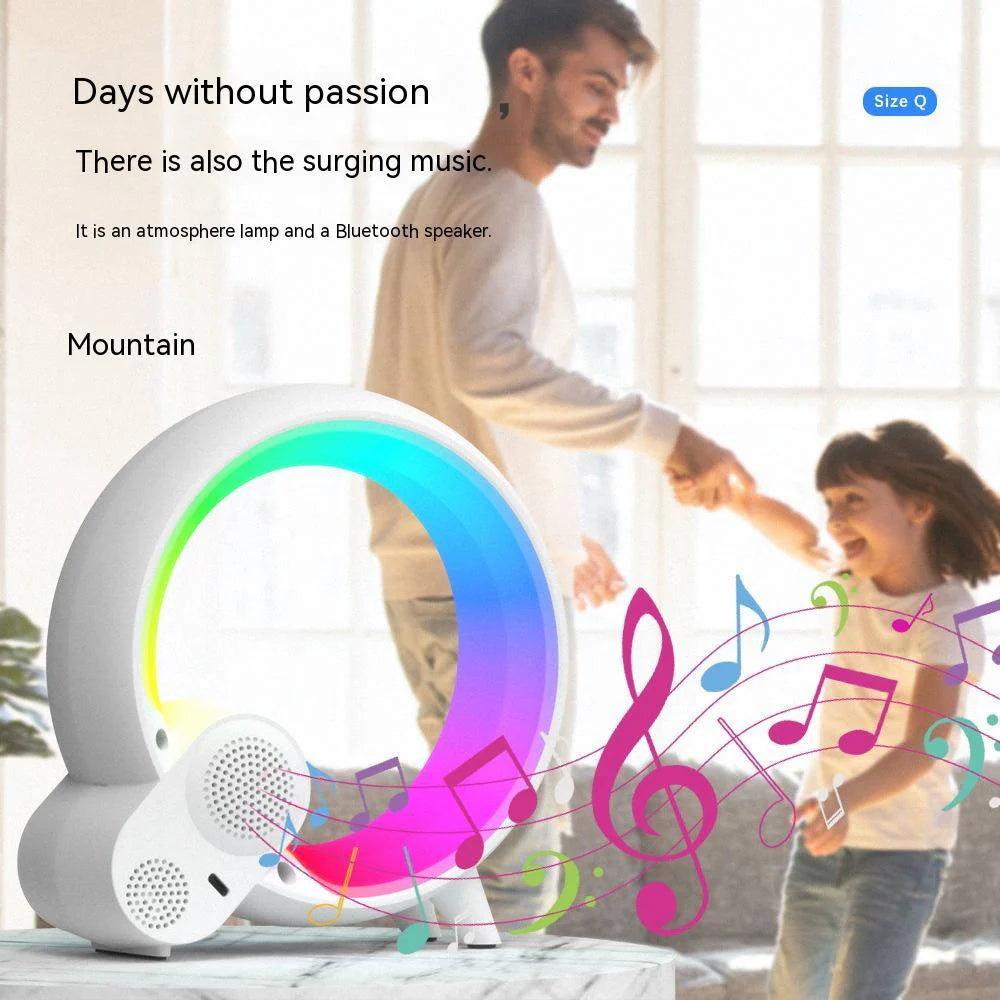 Transform Your Mornings with the Creative Q Light Analog Sunrise Alarm Clock - Bluetooth Audio & Colorful Atmosphere Lighting