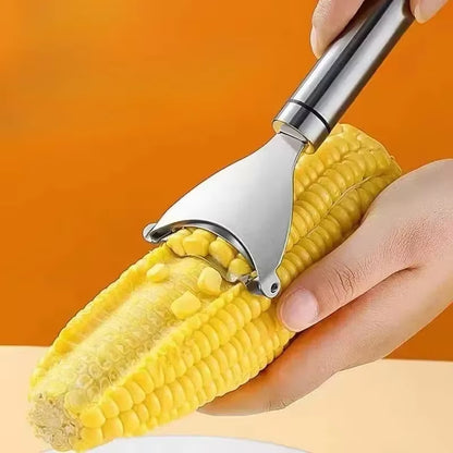 Stainless Steel Manual Corn Stripper and Peeler - Reusable Kitchen Tool for Fruits and Vegetables