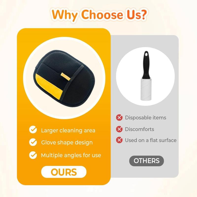 Revolutionary Pet Hair Removal Gloves - Effortless Grooming for Cats & Dogs, 2025 Upgrade for Ultimate Hair Removal and Comfort